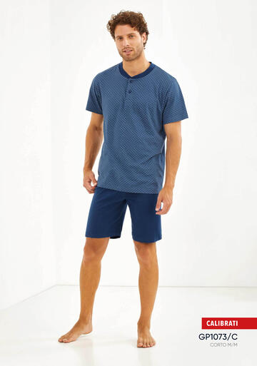 ART. GP1073C- pigiama corto uomo cotone gp1073c - Fratelli Parenti